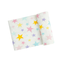 Load image into Gallery viewer, Dimensional Star Swaddle Blanket Multi