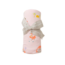 Load image into Gallery viewer, Boardwalk Flamingos/Pink Swaddle  Blanket