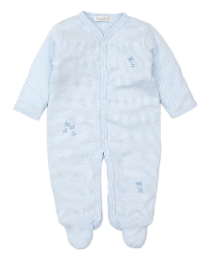 Giraffe Giggles Footie STR - Light Blue