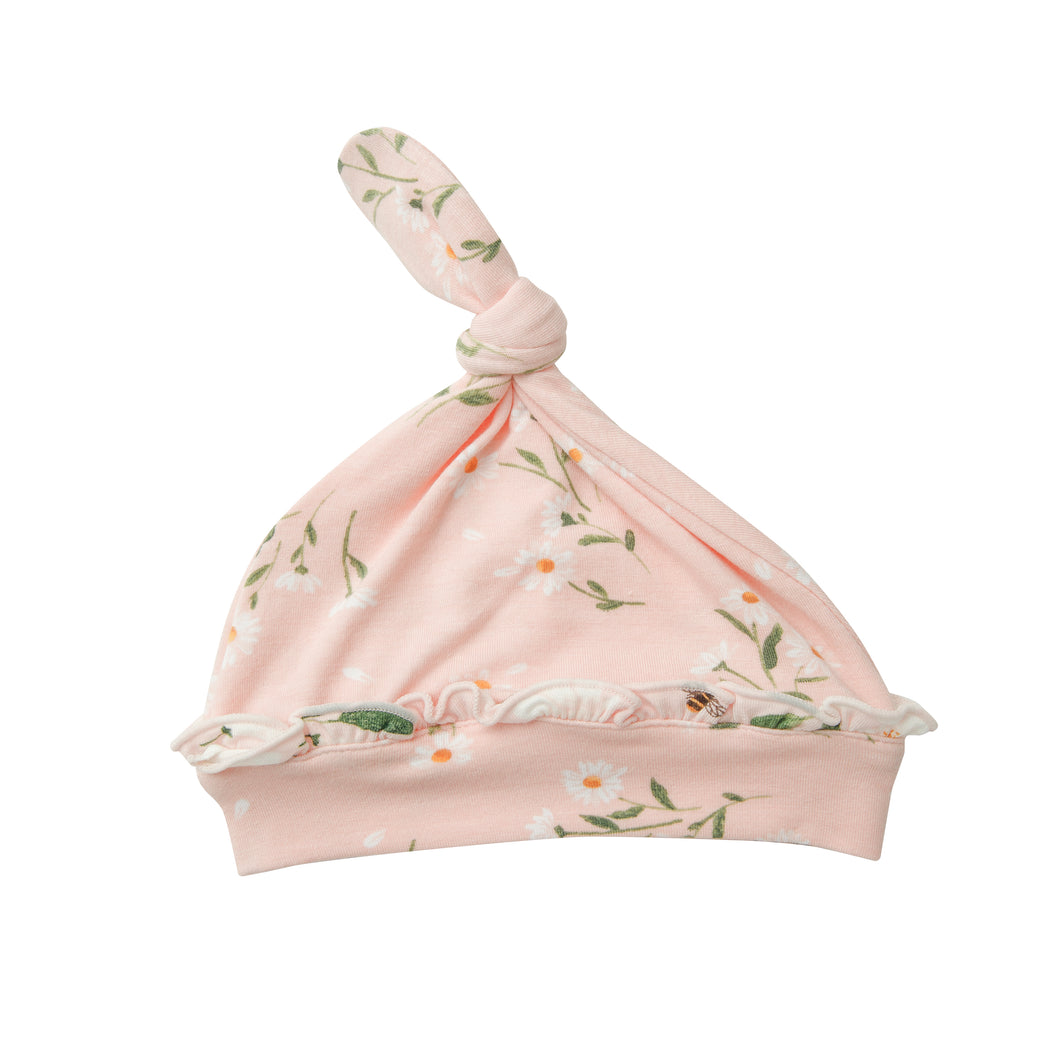 Pretty Daisies Knotted Hat Pink