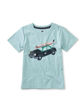 Load image into Gallery viewer, Lizzy Lizzy Surf Car Graphic Tee - Canal Blue