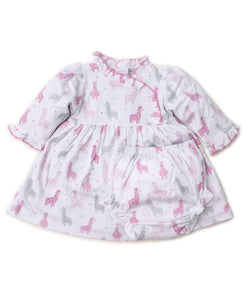 Wooly Llamas Dress Set - Pink