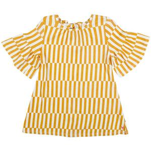 Baby Ophelia Dress - Inca Gold Piano Key