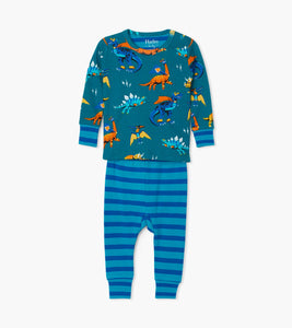 Superhero Dinos Organic Cotton Baby Pajama Set - Ocean Depths
