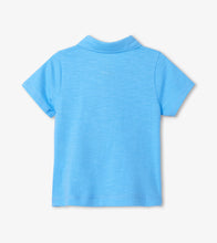 Load image into Gallery viewer, T-Rex Baby Polo Tee - Baltic Sea