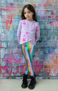 Legging - Metallic Rainbow
