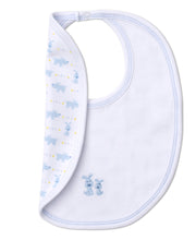 Load image into Gallery viewer, Pups in a Row Reversible Bib - Light Blue