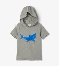 Load image into Gallery viewer, Great White Shark Raglan Hoodie - Athletic Grey