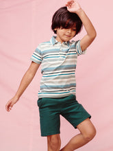 Load image into Gallery viewer, Striped Polo - Sea