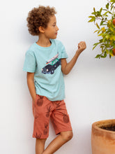 Load image into Gallery viewer, Lizzy Lizzy Surf Car Graphic Tee - Canal Blue
