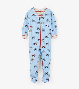 Ice Cream Trucks Organic Cotton Footed Coverall