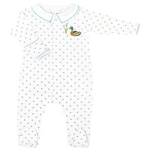 Duck Pond Embroidered Footie CE