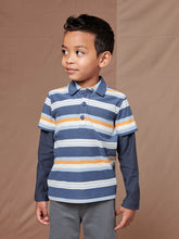Load image into Gallery viewer, Layered Sleeve Striped Polo
