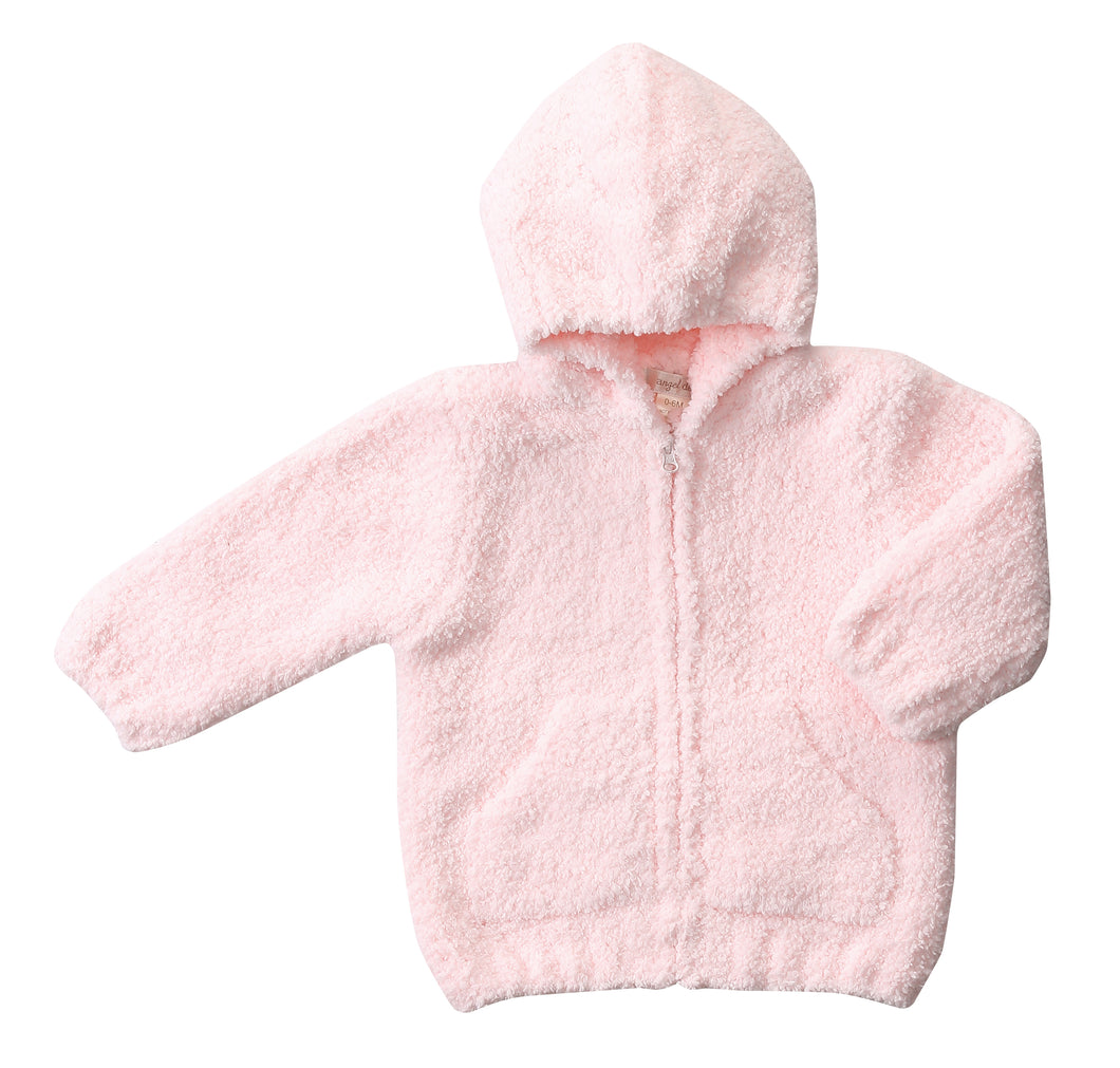 Pink Hooded Chenille Jacket