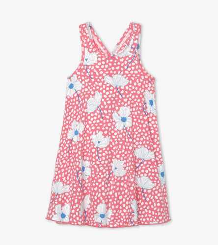 Delicate Flowers Trapeze Dress - Sugar Coral