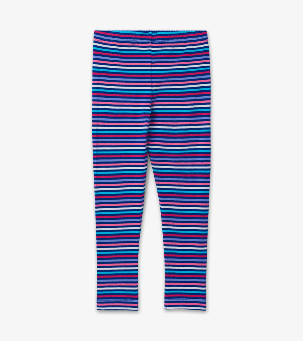 Rainbow Stripe Leggings - Blue