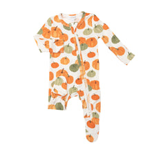 Load image into Gallery viewer, Pumpkin 2 Way Zipper Footie
