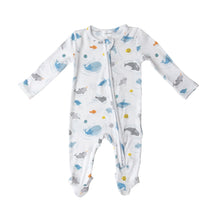 Load image into Gallery viewer, Big Splash/White 2 Way Zipper Footie