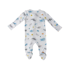 Load image into Gallery viewer, Big Splash/White 2 Way Zipper Footie