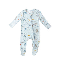 Load image into Gallery viewer, Deep Blue Explorer/Blue 2 Way Zipper  Footie
