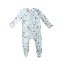 Load image into Gallery viewer, Deep Blue Explorer/Blue 2 Way Zipper  Footie