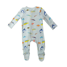 Load image into Gallery viewer, Tropical Fish Boy/Blue 2 Way Zipper  Footie