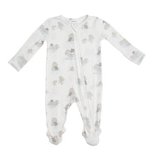 Load image into Gallery viewer, Hippo Grey Zipper Footie