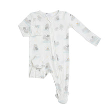Load image into Gallery viewer, Hippo Grey Zipper Footie