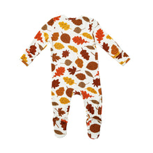 Load image into Gallery viewer, Fall Leaves Zipper Footie Multi