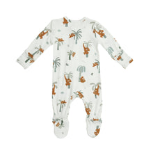 Load image into Gallery viewer, Orangutan Zipper Footie Cream