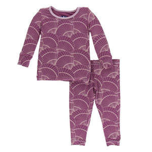 Print Long Sleeve Pajama Set - Shore Future Paleontologist