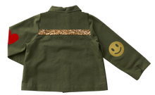 Load image into Gallery viewer, Girls Army Jacket - Four Leaf Clover