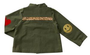 Girls Army Jacket - Four Leaf Clover