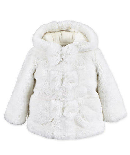 Bow Hooded Coat Snow Rabbit
