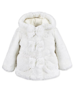Bow Hooded Coat Snow Rabbit