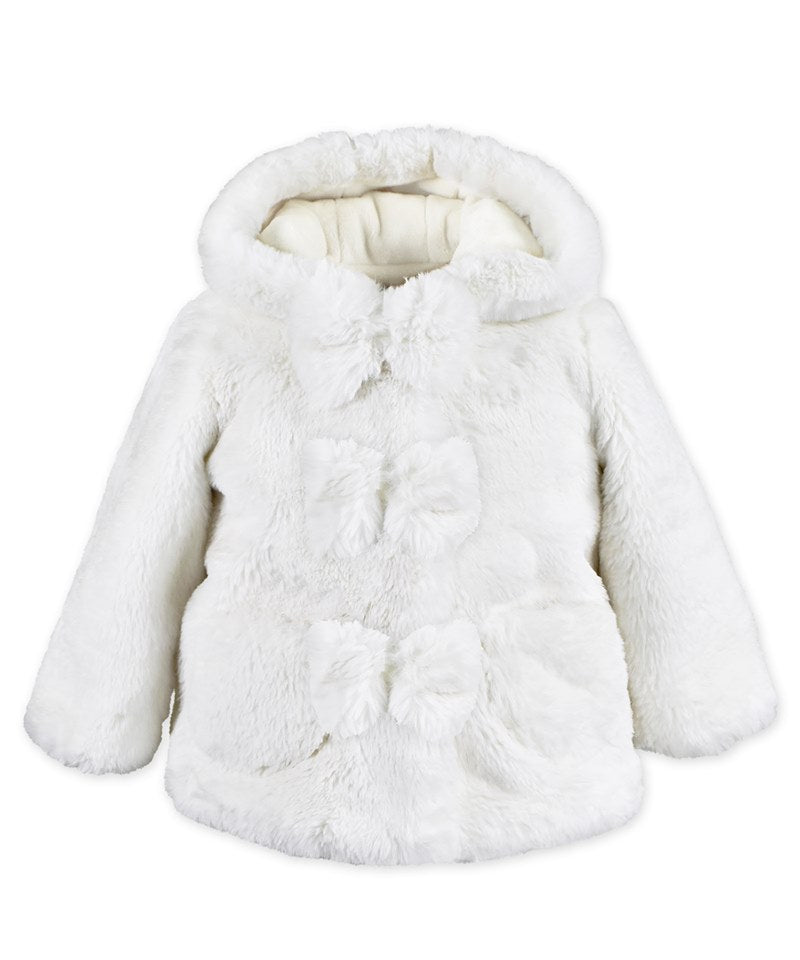 Bow Hooded Coat Snow Rabbit