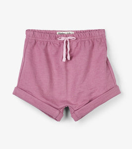 Rose Melange Full Zip Baby Hoodie/Shorts Set