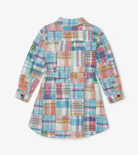 Load image into Gallery viewer, Seashore Madras Plaid Belted Dress - White