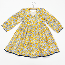 Load image into Gallery viewer, Girls Amma Dress - Golden Ditsy Floral