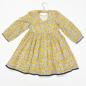 Girls Amma Dress - Golden Ditsy Floral