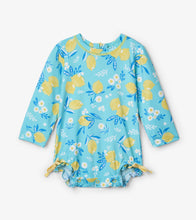 Load image into Gallery viewer, Cute Lemons Baby Rashguard Swimsuit