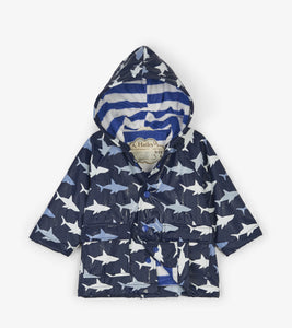 Colour Changing Shark Frenzy Baby Raincoat