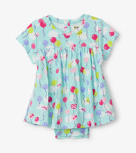Load image into Gallery viewer, Party Balloons Baby One-Piece Dress - Aqua Splash