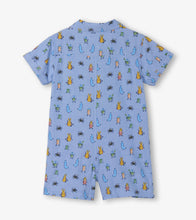 Load image into Gallery viewer, Bug Buddies Baby Woven Romper - Moonlight Blue