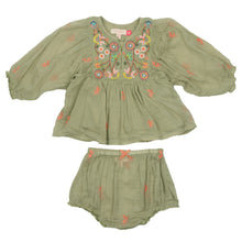 Load image into Gallery viewer, Ava Bella 2-Piece Set - Green Tea With Multi Embroidery