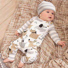 Load image into Gallery viewer, Puppy Dogs Romper - Grey/Tan