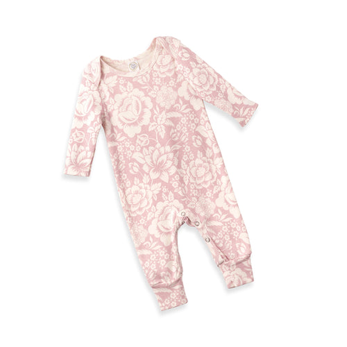 Vintage Rose Romper - Pink/Ivory