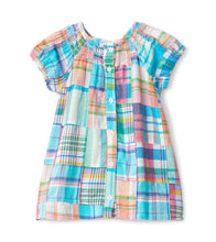 Load image into Gallery viewer, Infant Girls Madras Plaid Smocked Dress - White