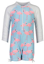Load image into Gallery viewer, Flamingo Social LS Sunsuit