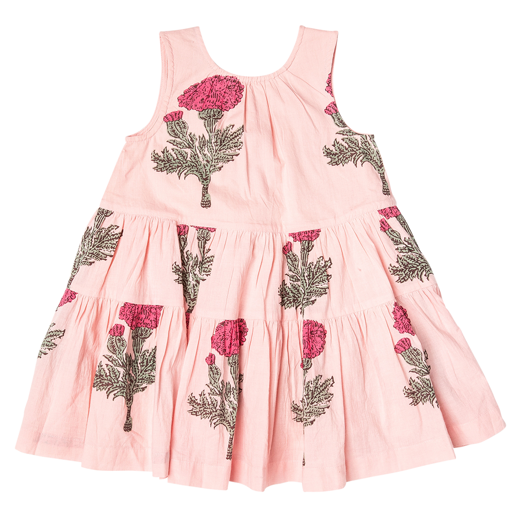 Girls Eloise Dress - Blush Marigold